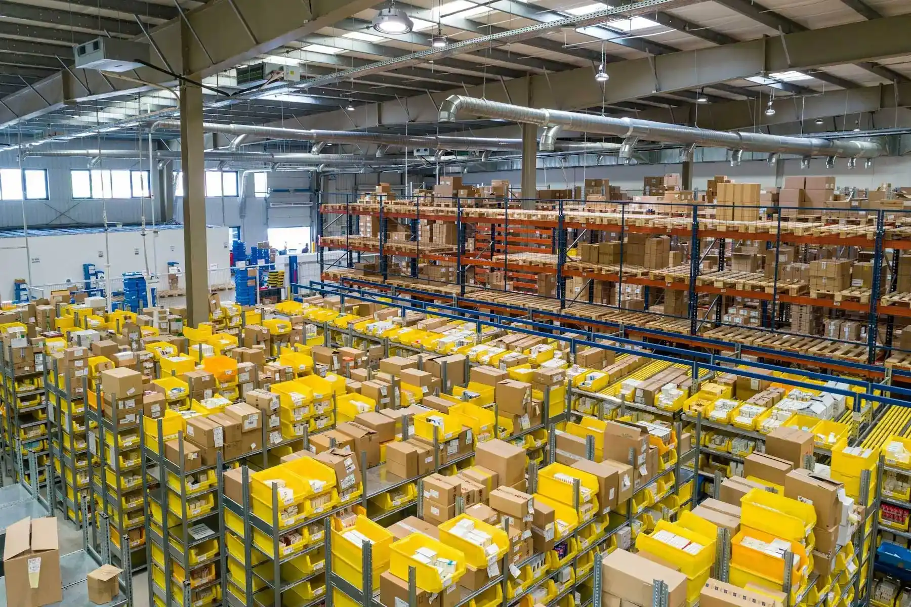 Parcels in a sorting facility